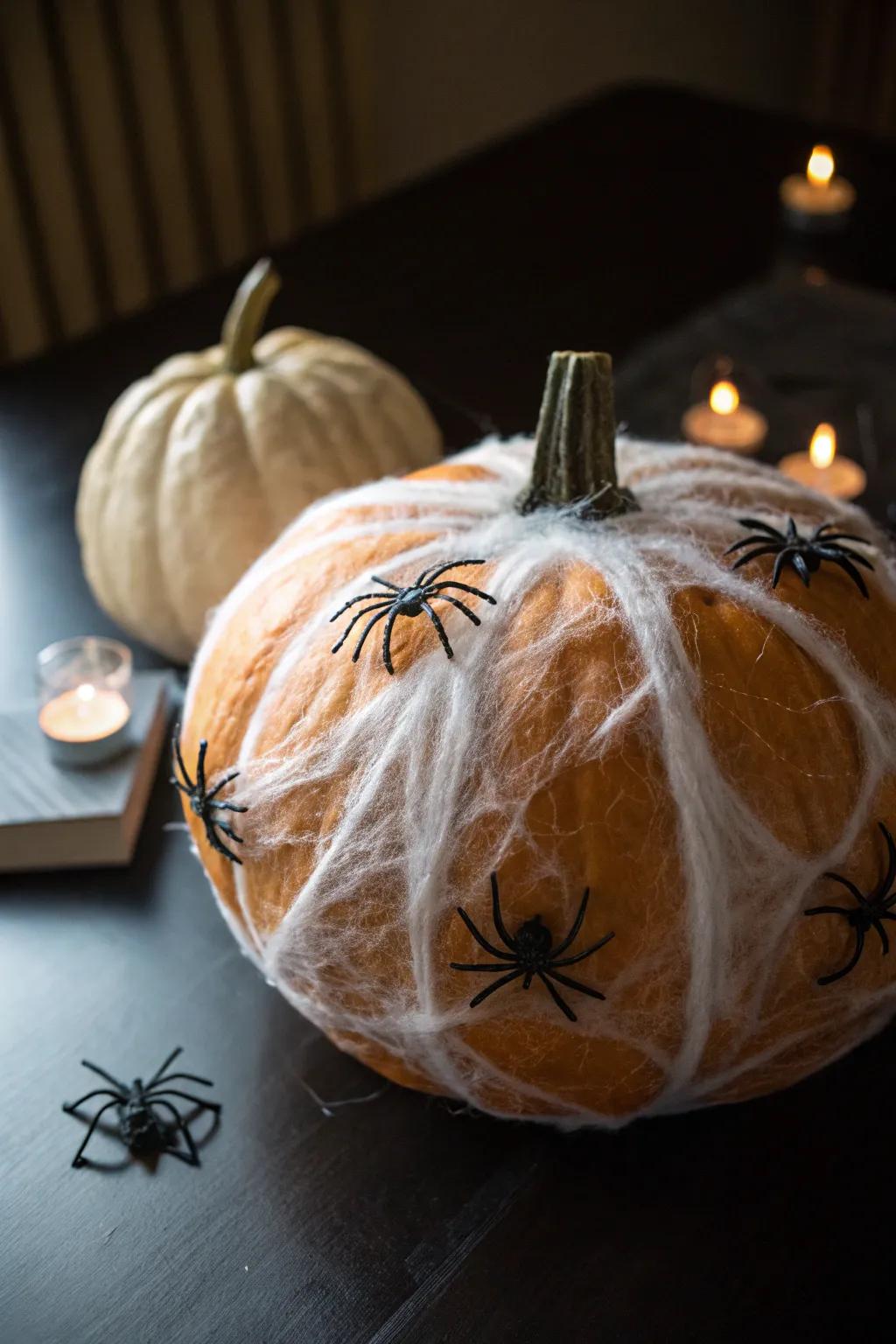 Arachnid web pumpkins are a Halloween classic.