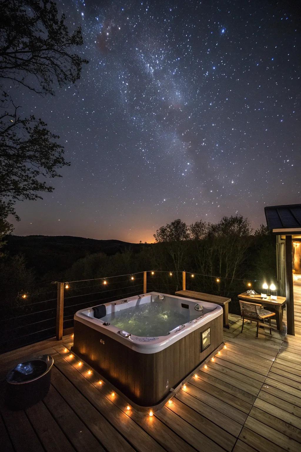 Experience the allure of a nighttime immersion.