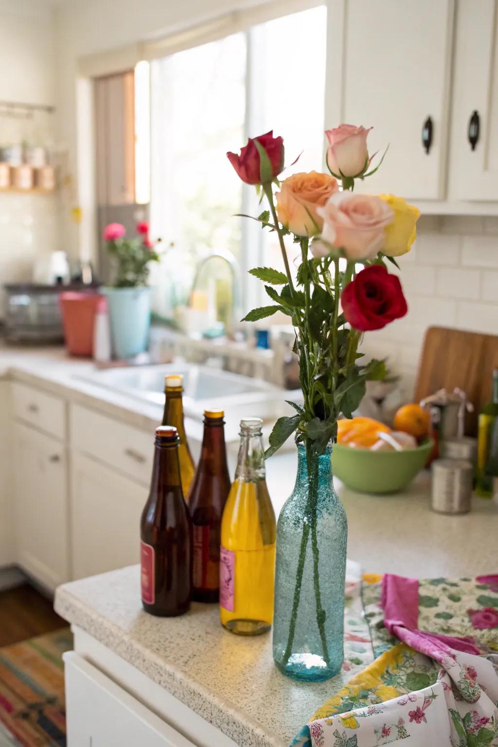 Playful and creative through an eclectic bottle compilation.