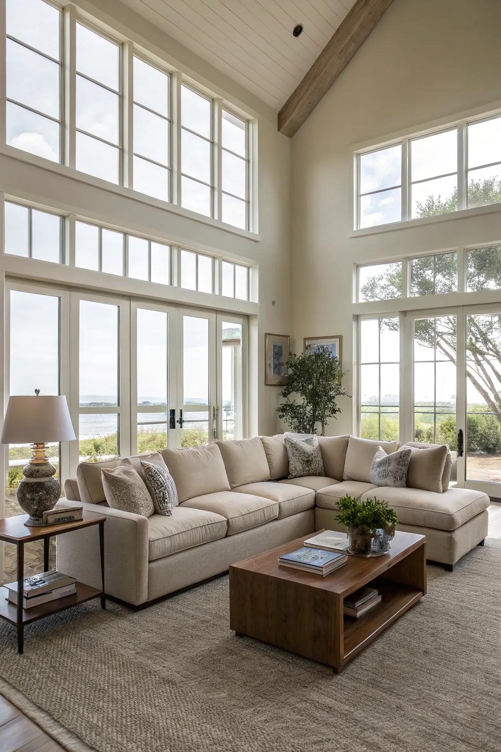Moving a sectional could identify room areas and boost flow in a room.