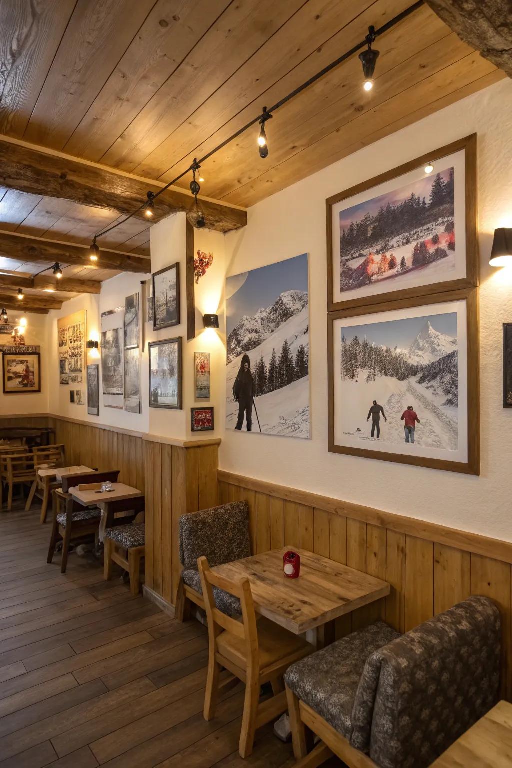 Communicate your enthusiasm for skiing through thoughtfully curated artwork.