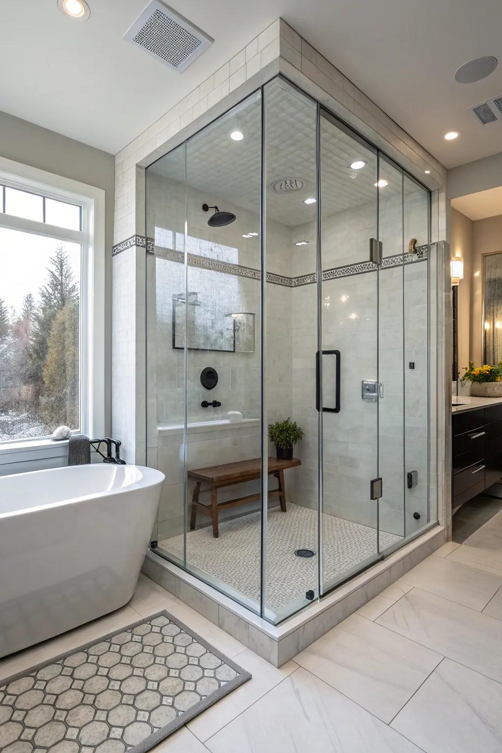 Vapor showers offer a spa-like experience at home.