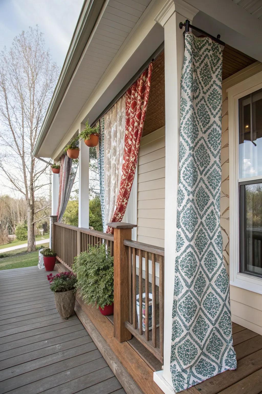 Patterned draperies introduce a bespoke and artistic element to your space.