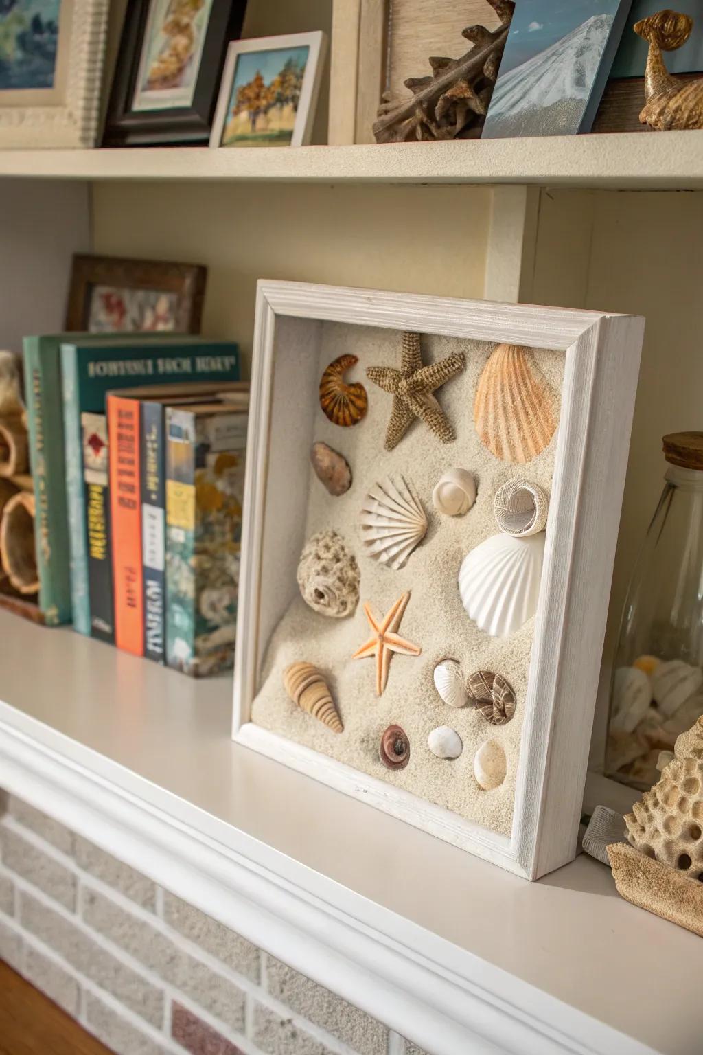 Capture the soul of the sea with an ocean-themed shadow box.