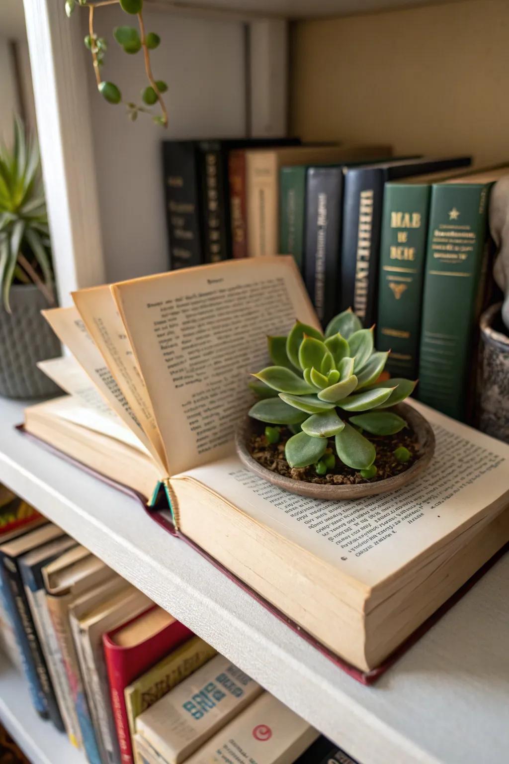 Novels repurposed into containers for an intellectual spin.