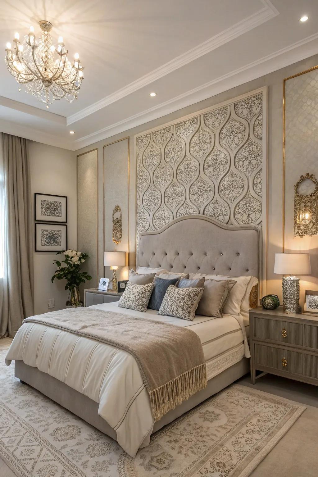 Greige and grey wall art injecting a personal touch.