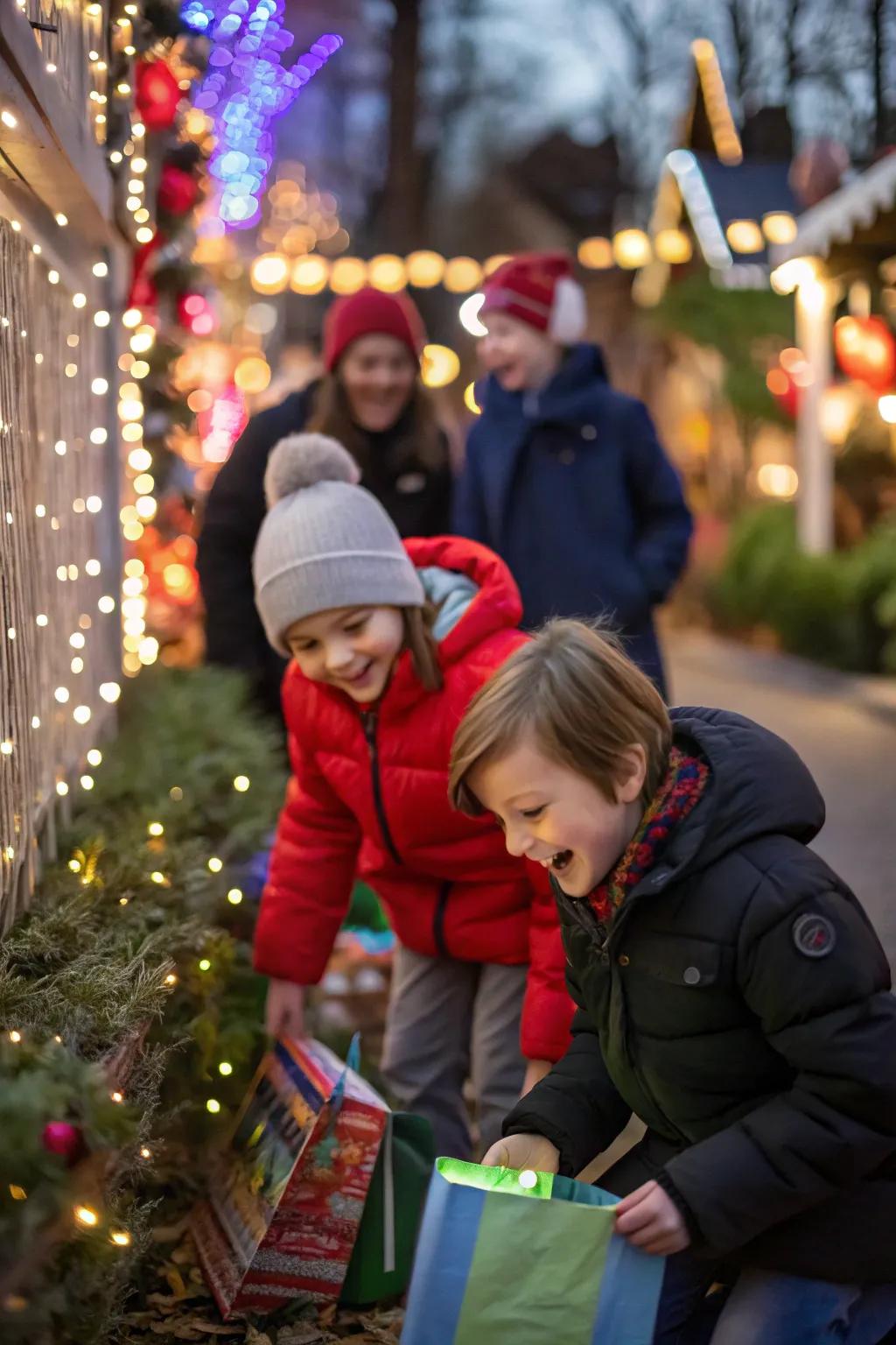 Exciting moments during a Christmas scavenger hunt.