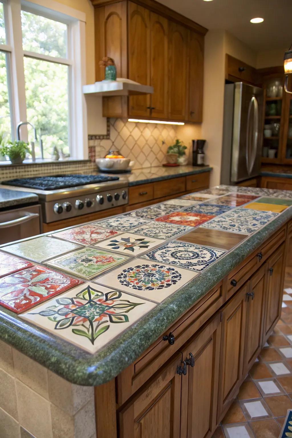 Handmade tiling adds custom-made charm and uniqueness.