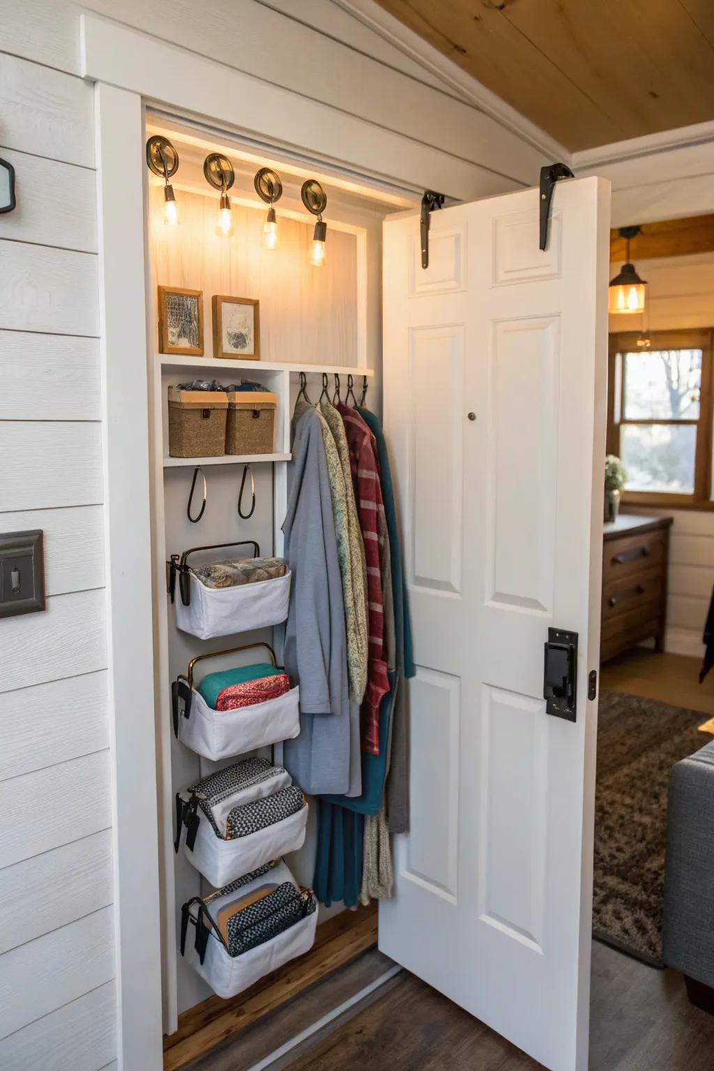 Transform entrances into storage possibilities.