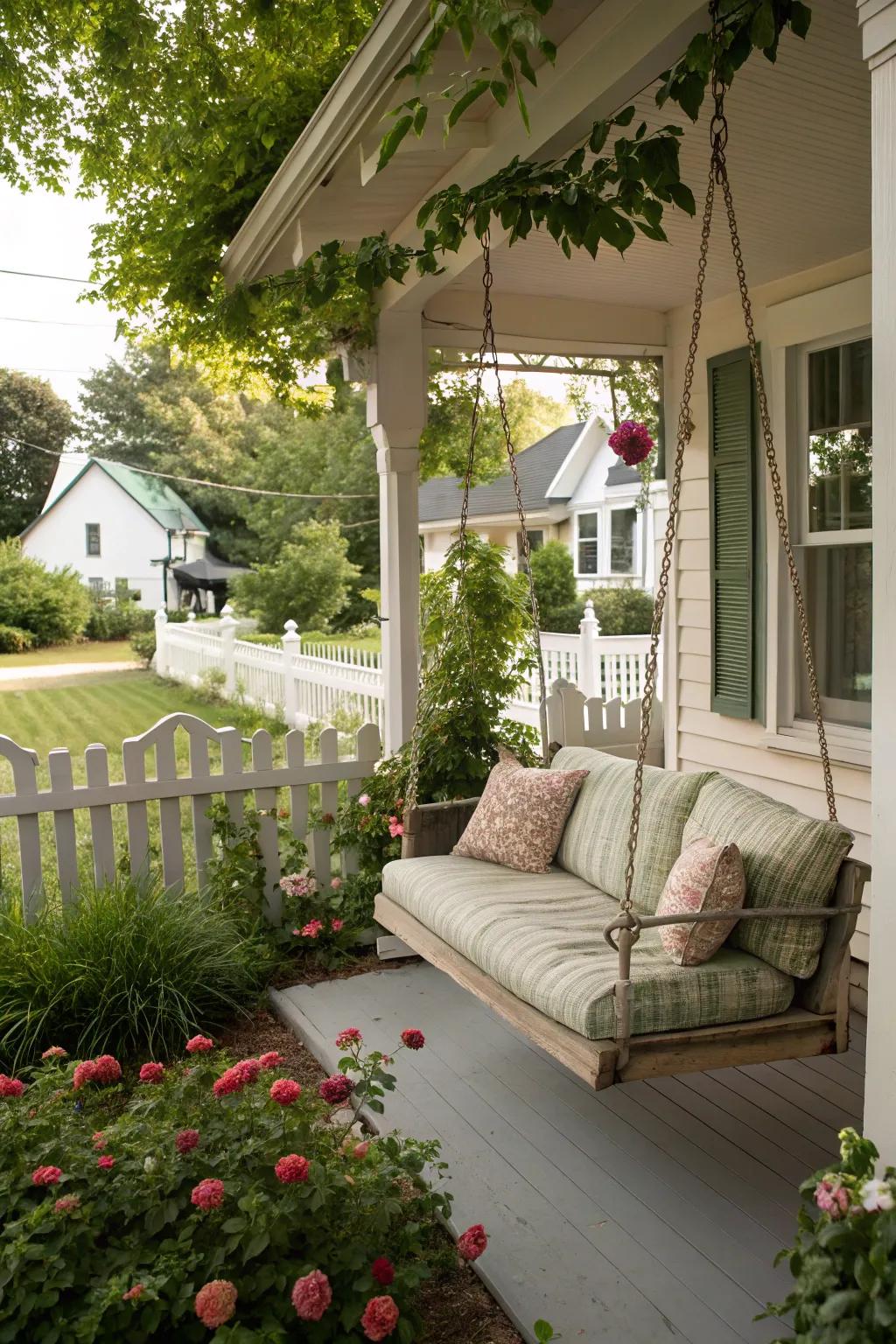 Swing into relaxation with a veranda swing.