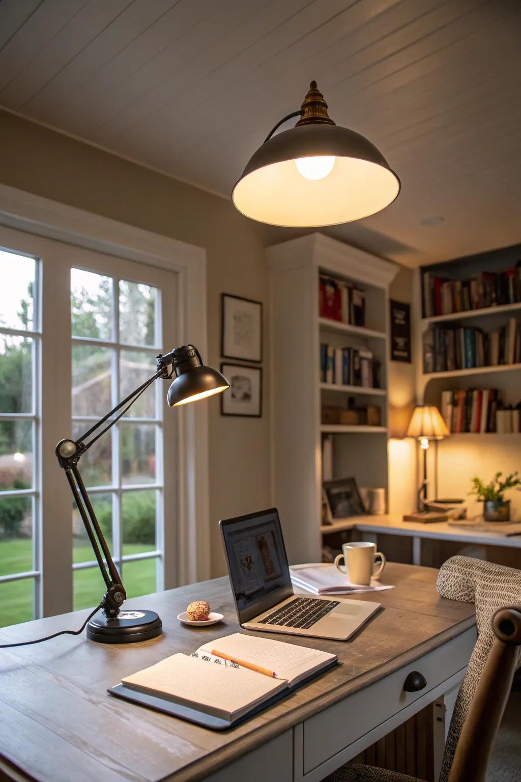 Deliberate illumination enhances both work and relaxation.