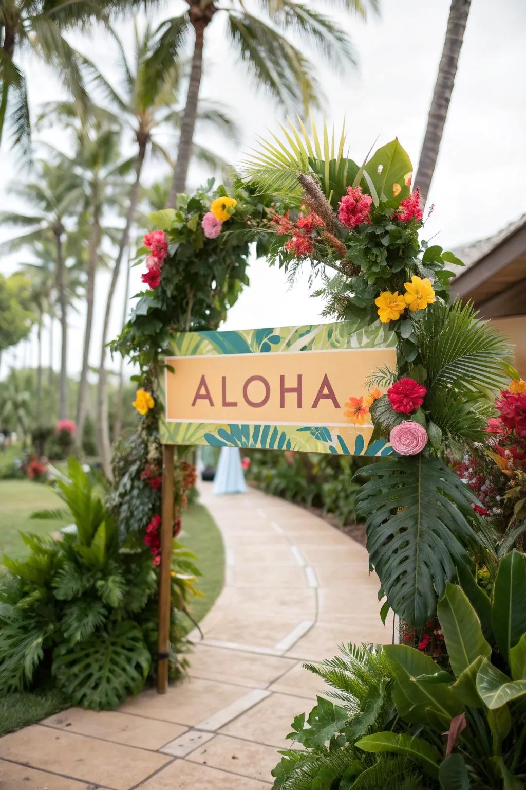 Receive guests with a hint of Aloha.