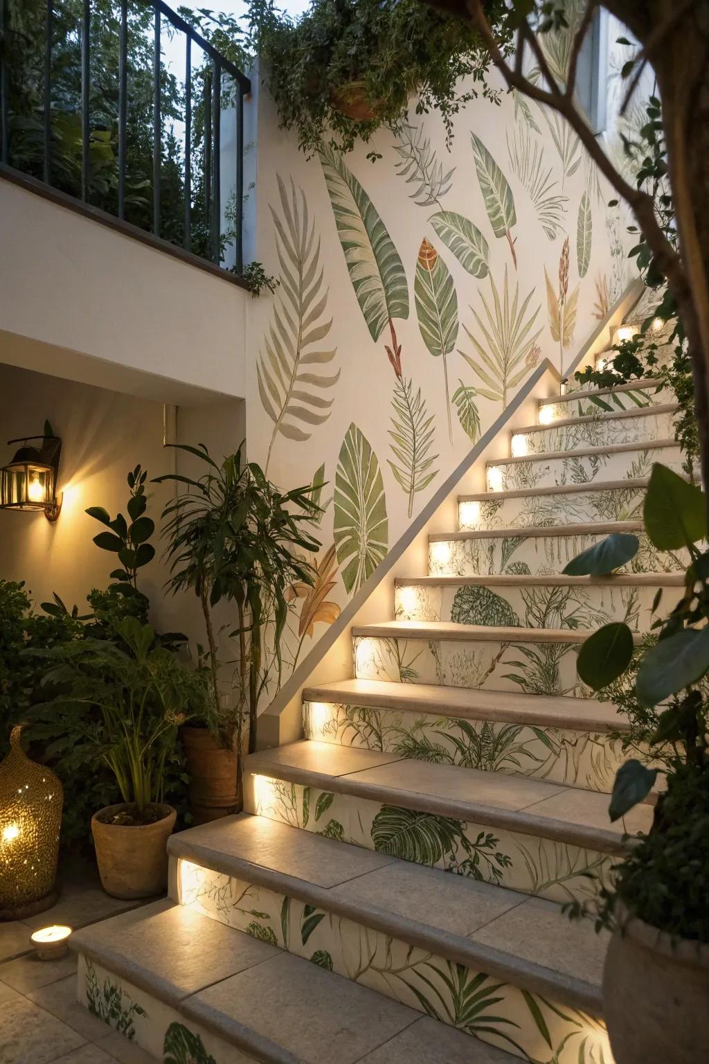 Introduce nature inside using botanical prints.