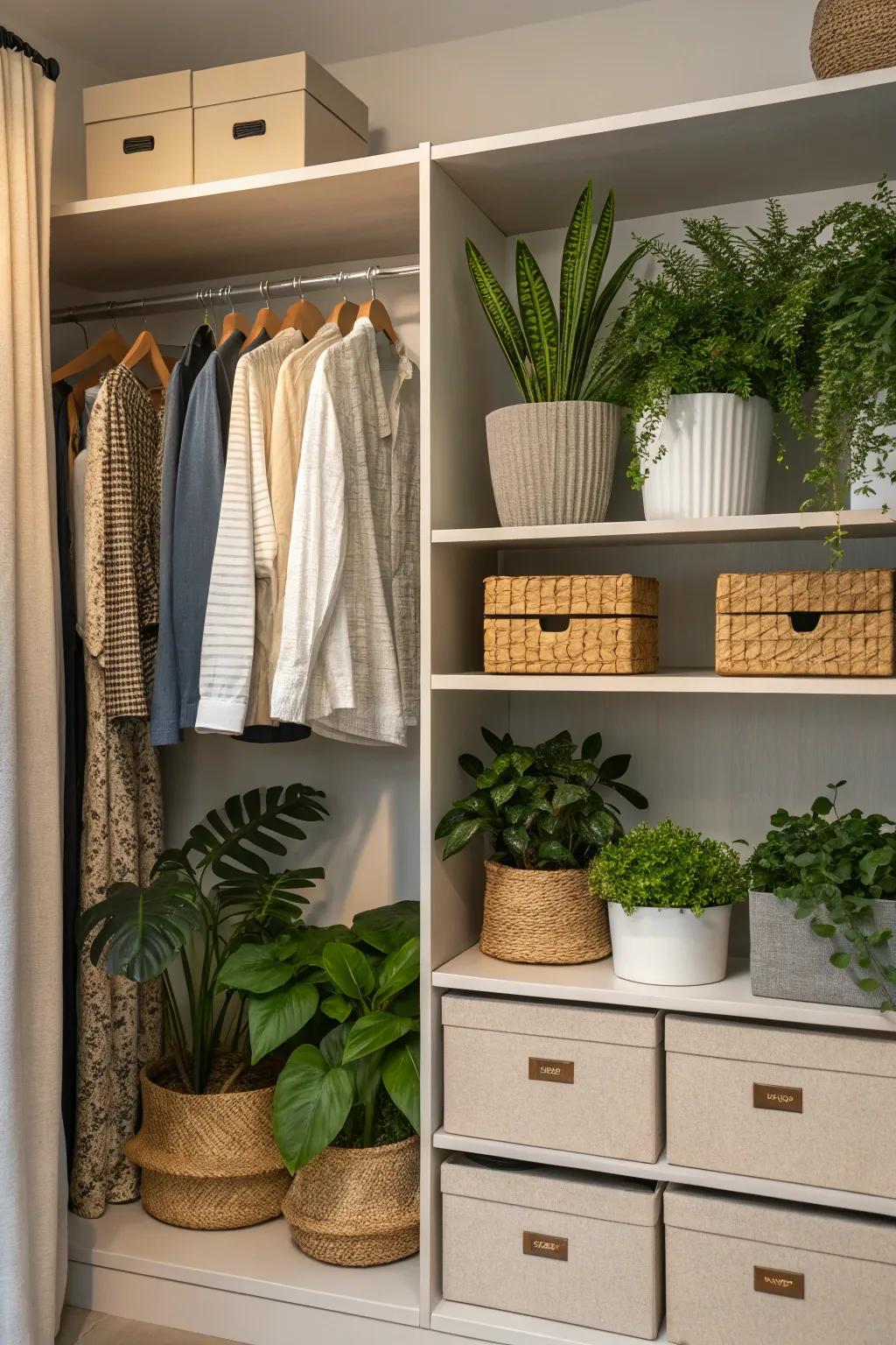Personalize your closet with decorative touches.