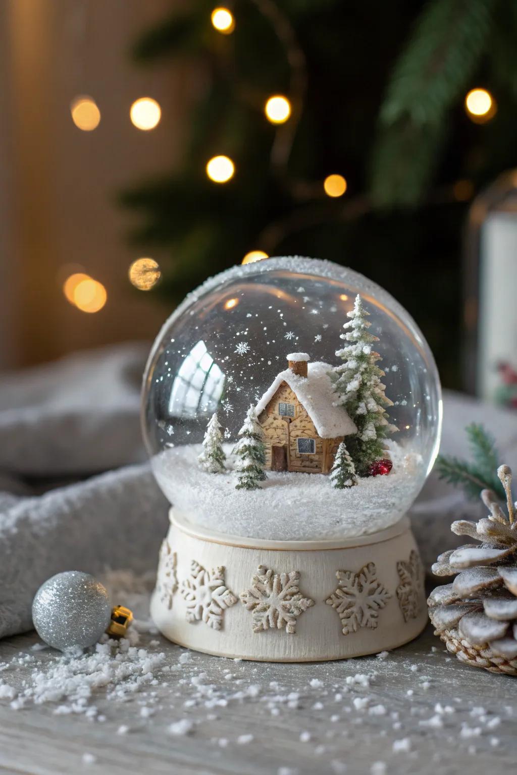 Distinctive snow globe announcements to excite your visitors.