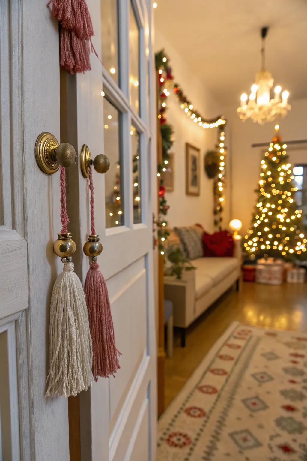 Whimsical fringes appending a festive accent around the abode.