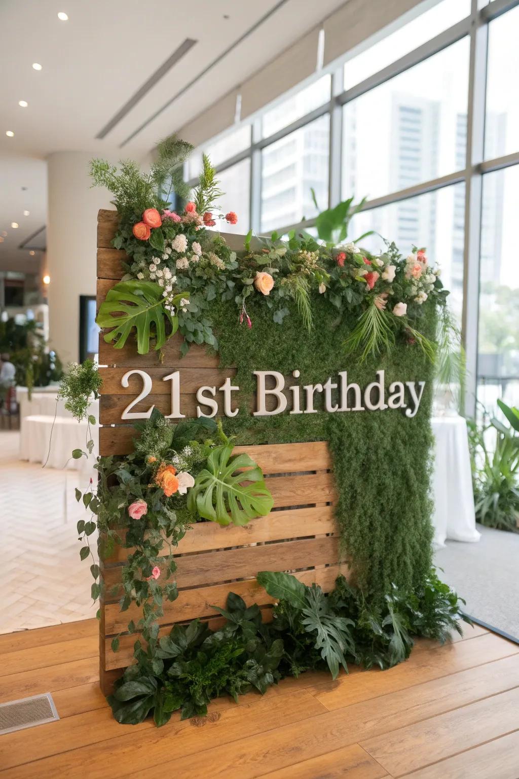 Verdant displays introduce a touch of nature indoors.