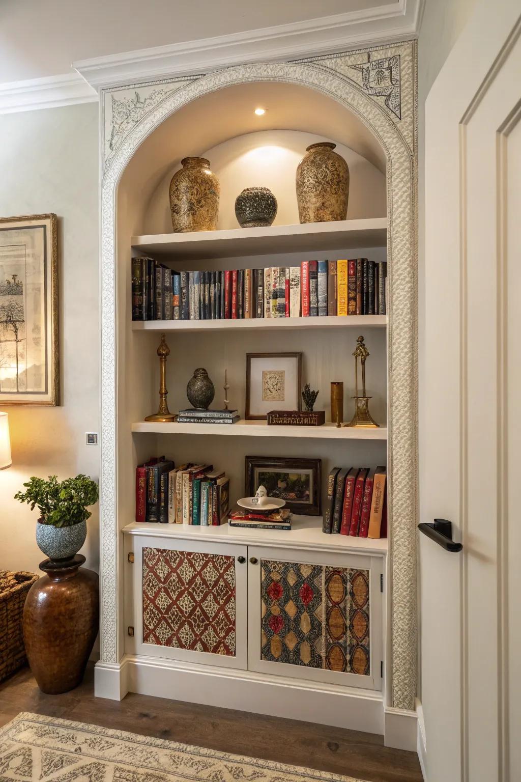 A book lover's dream display.