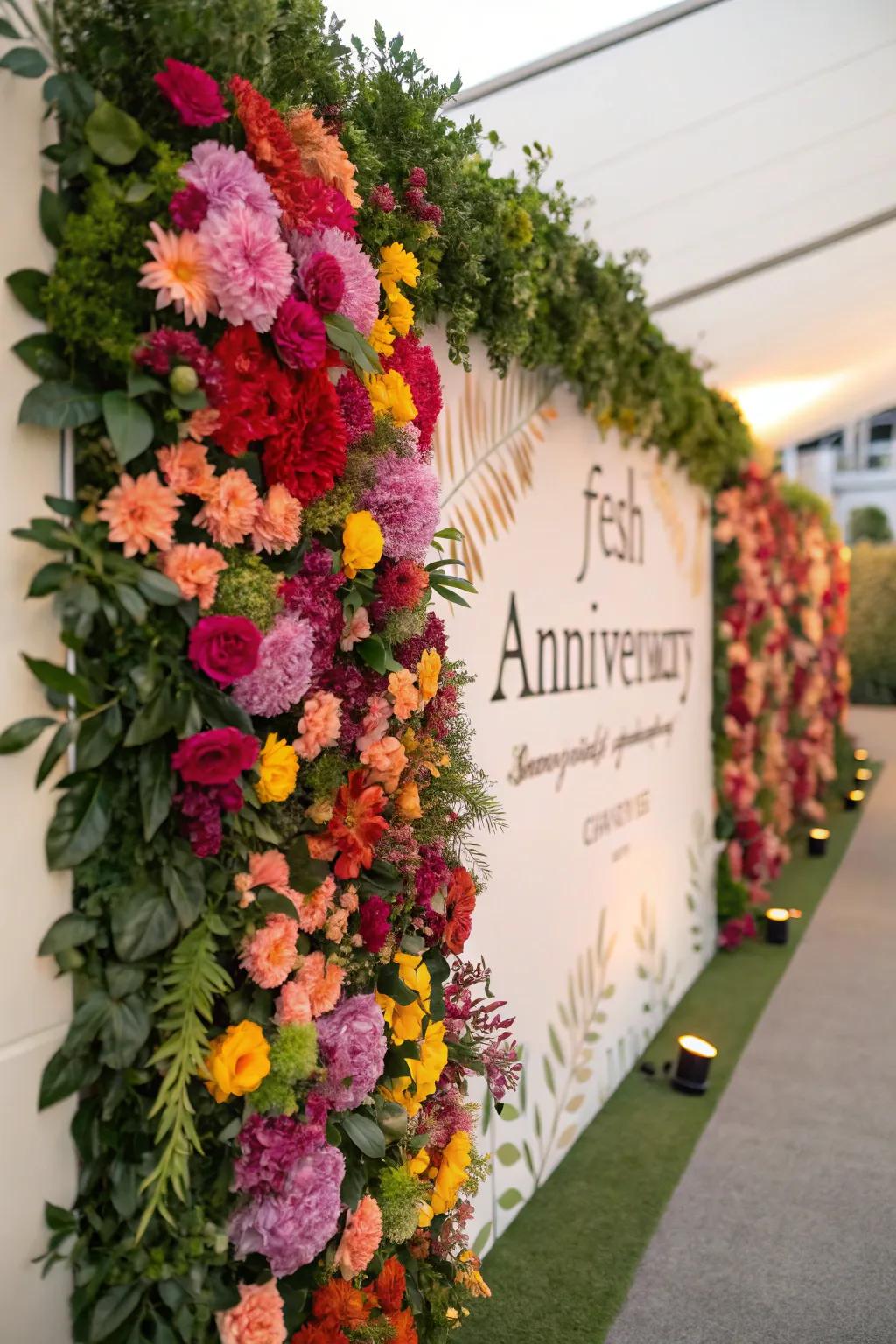 Capture breathtaking moments with an artisanal blossom wall.