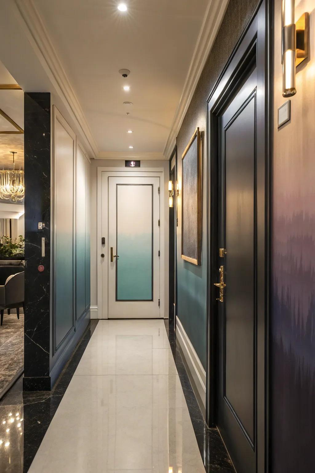 A progressively-coated entrance furnishing a breathtaking gradient visualization.