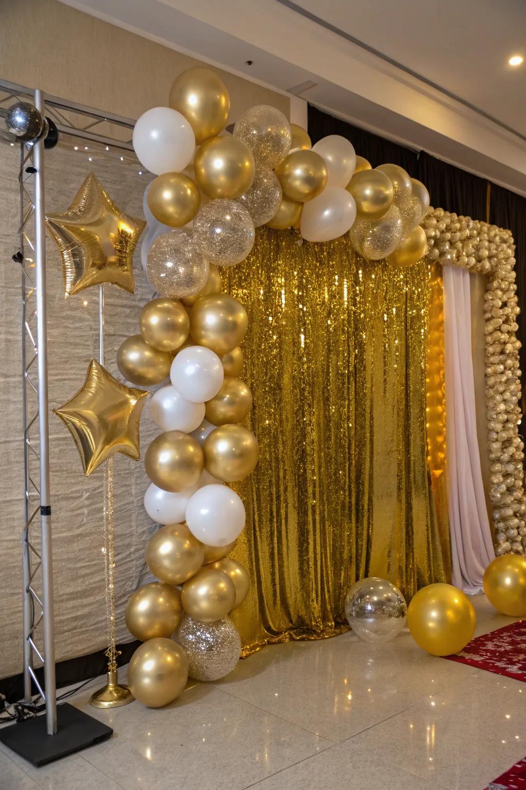 Auric accents affix a nuance of glamour and radiance.