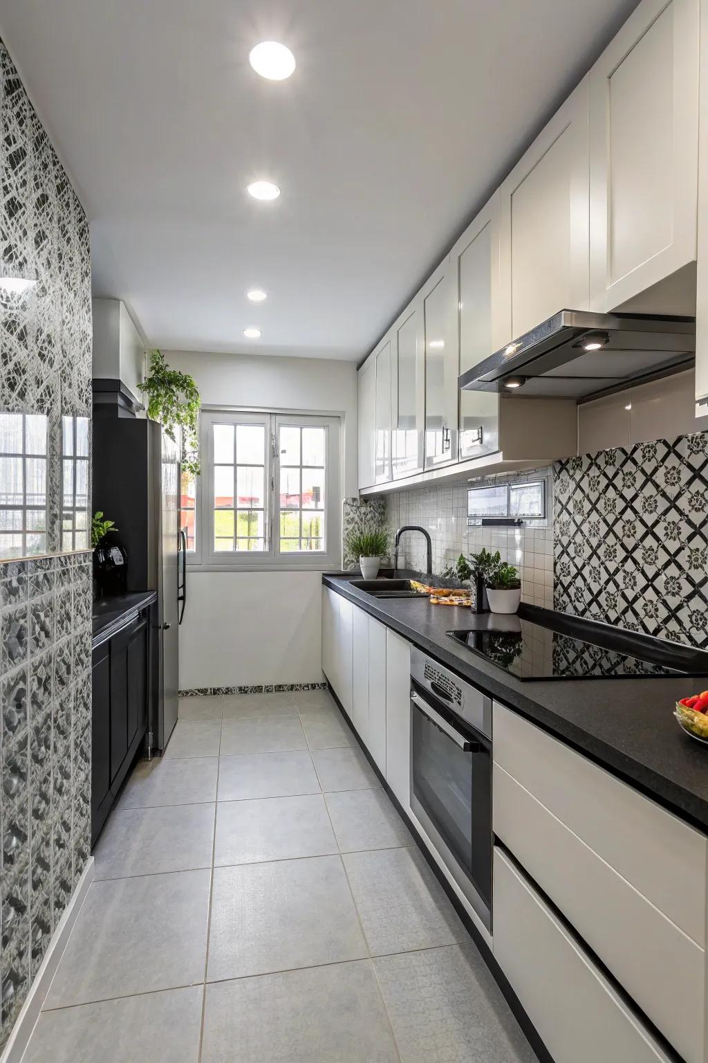 Single-color backsplashes fashion seamless and modern kitchen designs.