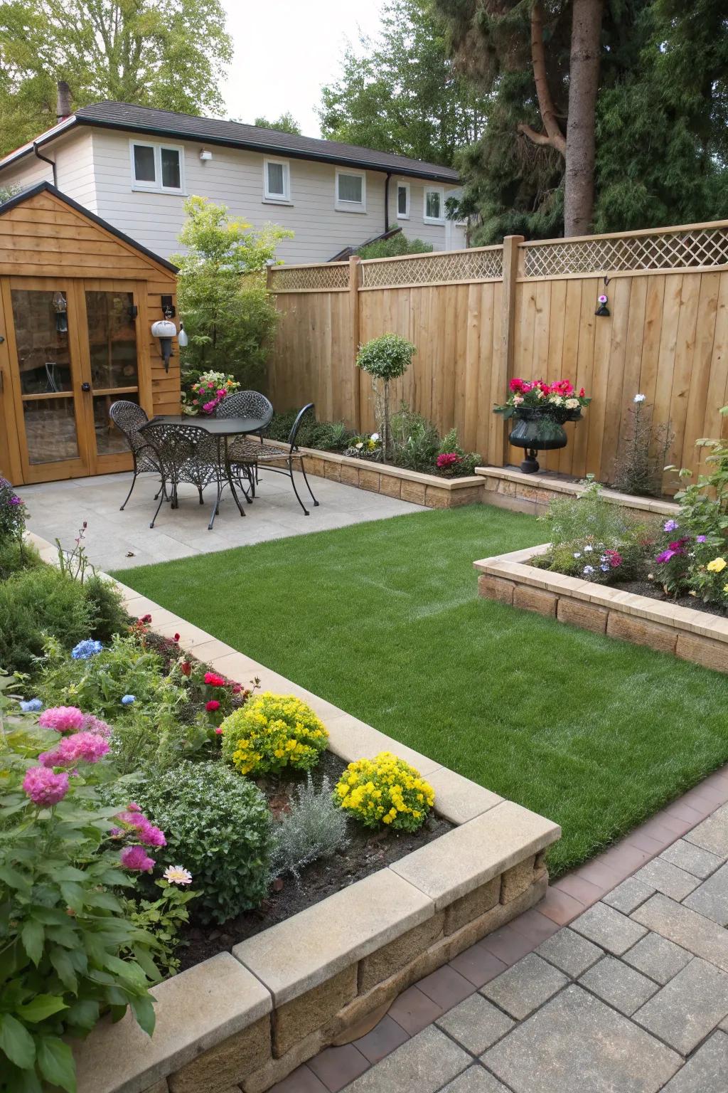 Synthetic turf provides an abundant, low-upkeep lawn