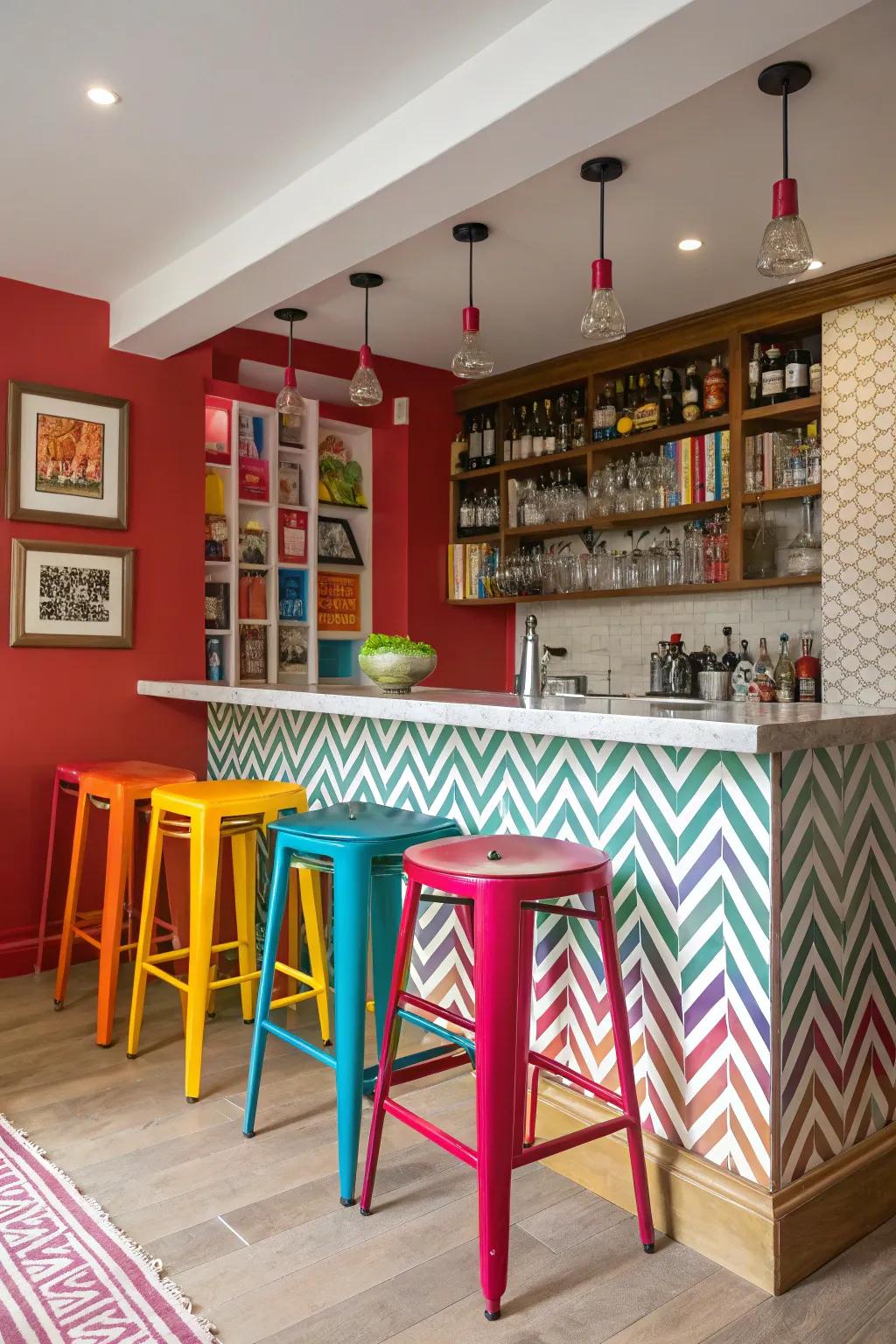 A color burst infuses vitality and character into your bar.