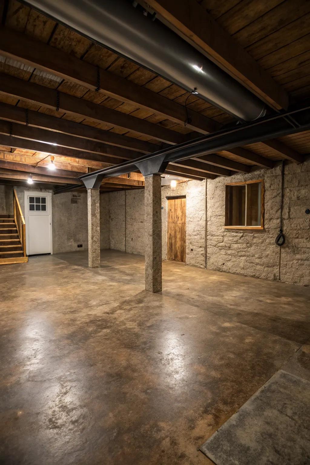 Tinted stone adds artistic depth and color.