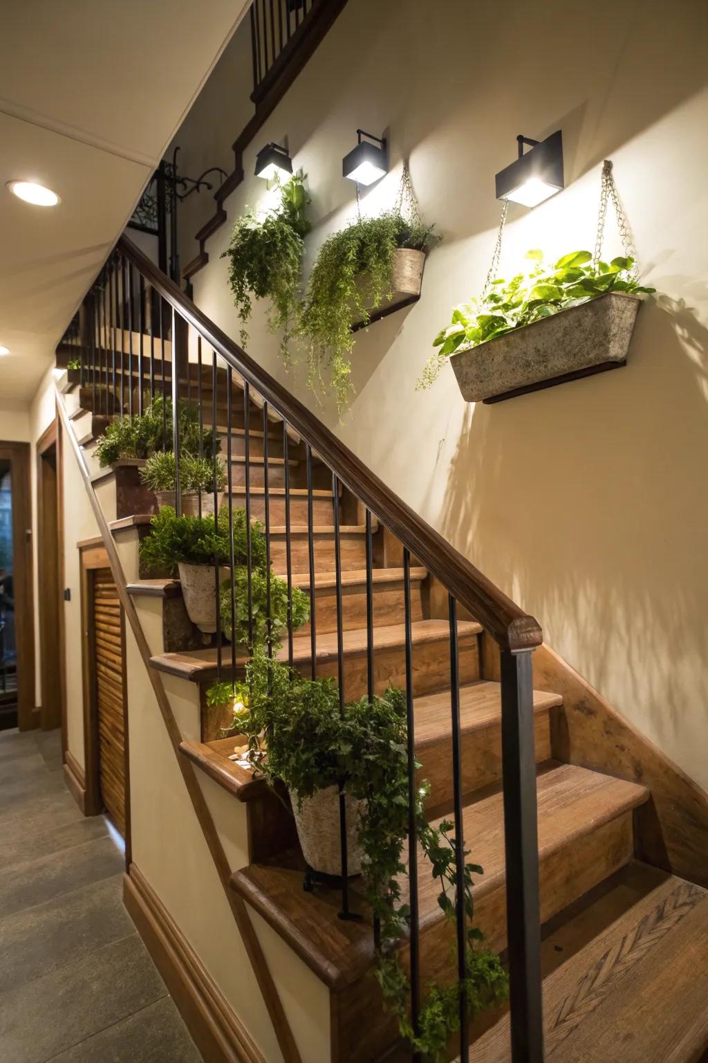 Verdure on balustrades bestows vibrancy upon your area.