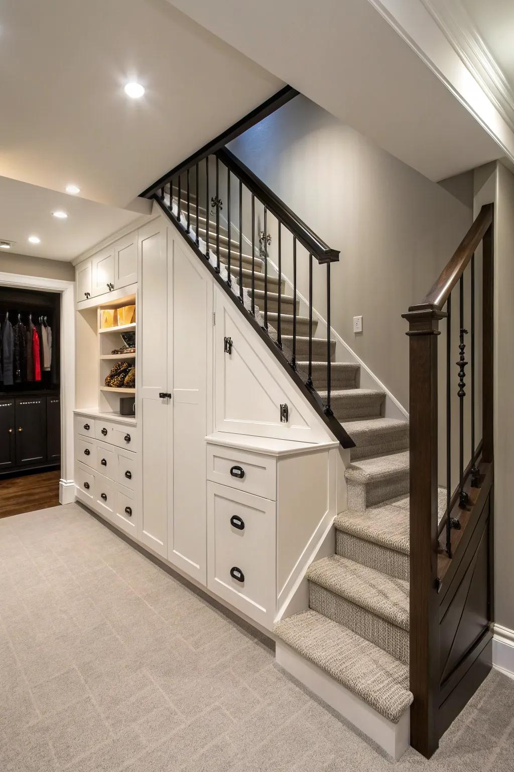 Custom units grant polished and arranged under-step holding.