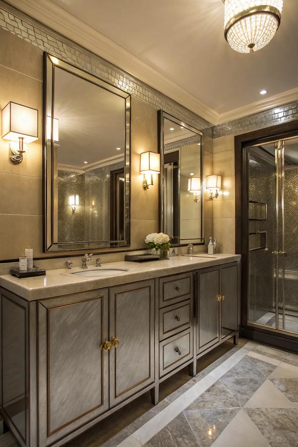 Shiny sheens add a hint of glamour.