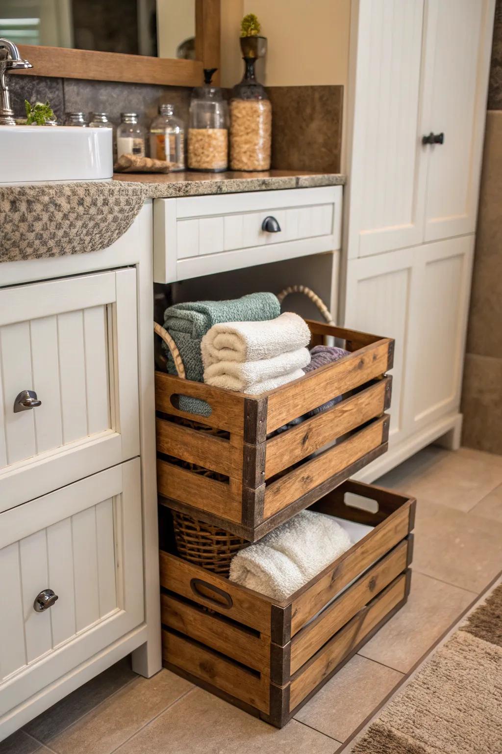 Distinctive storage options introduce character.