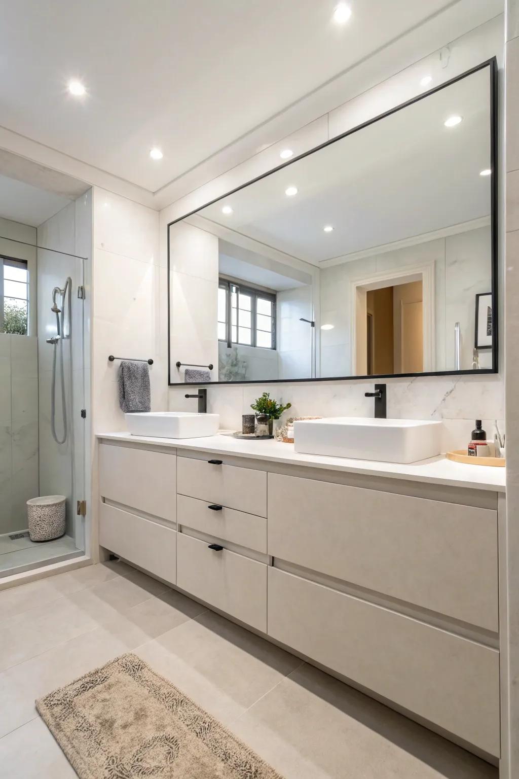 Cabinets without handles enhance modern aesthetics with their minimalist design.