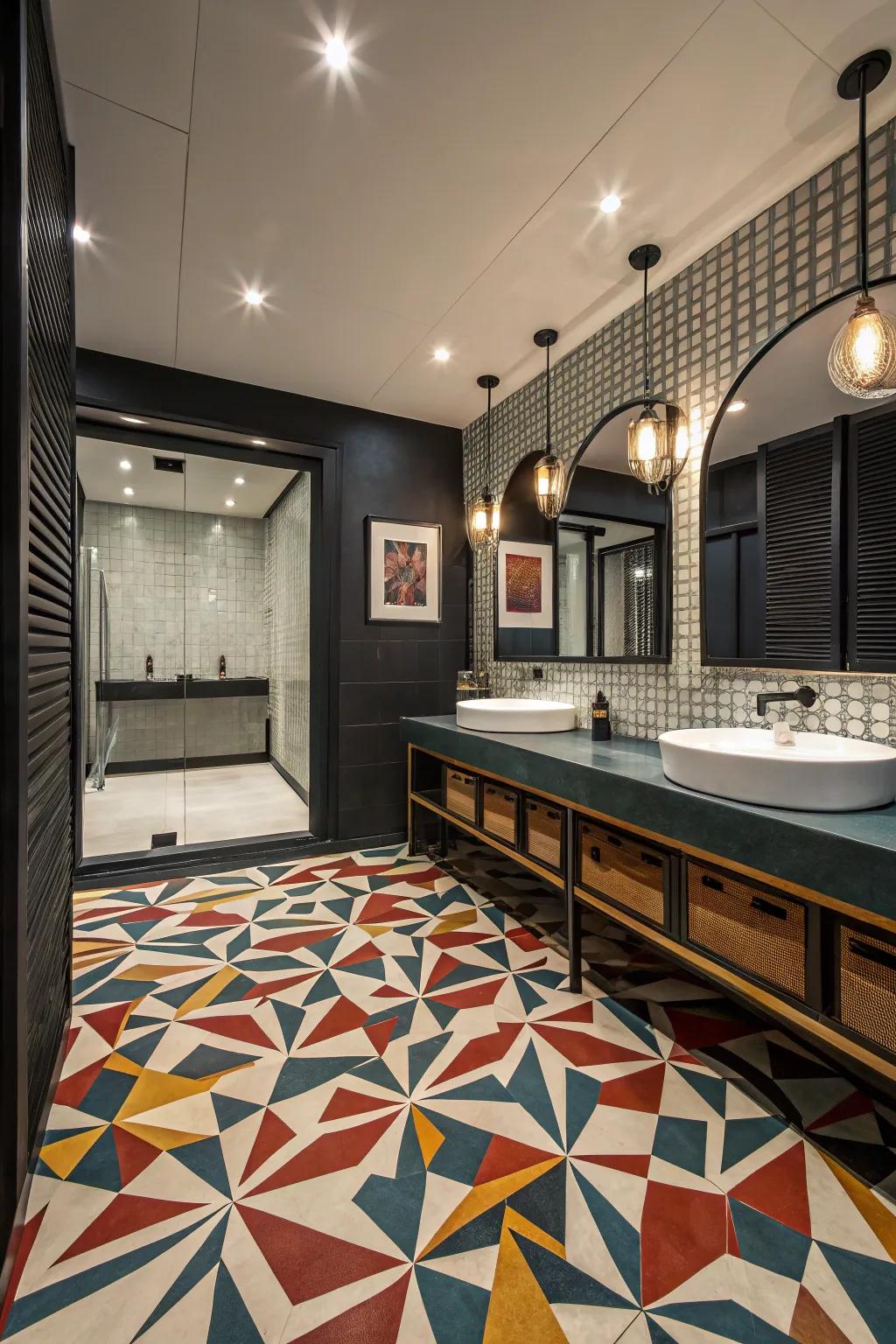 Instilling intrigue through geometric schema.