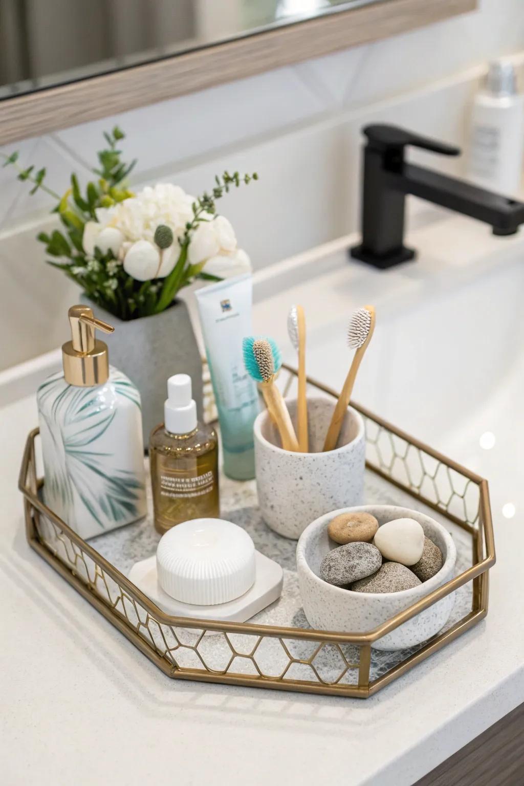 Distinctive outlines establish an assertive statement for the surface.