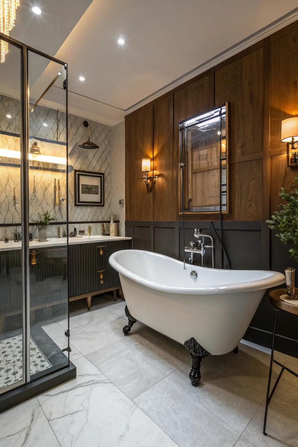 Vintage elements add charm and character to your bathroom.