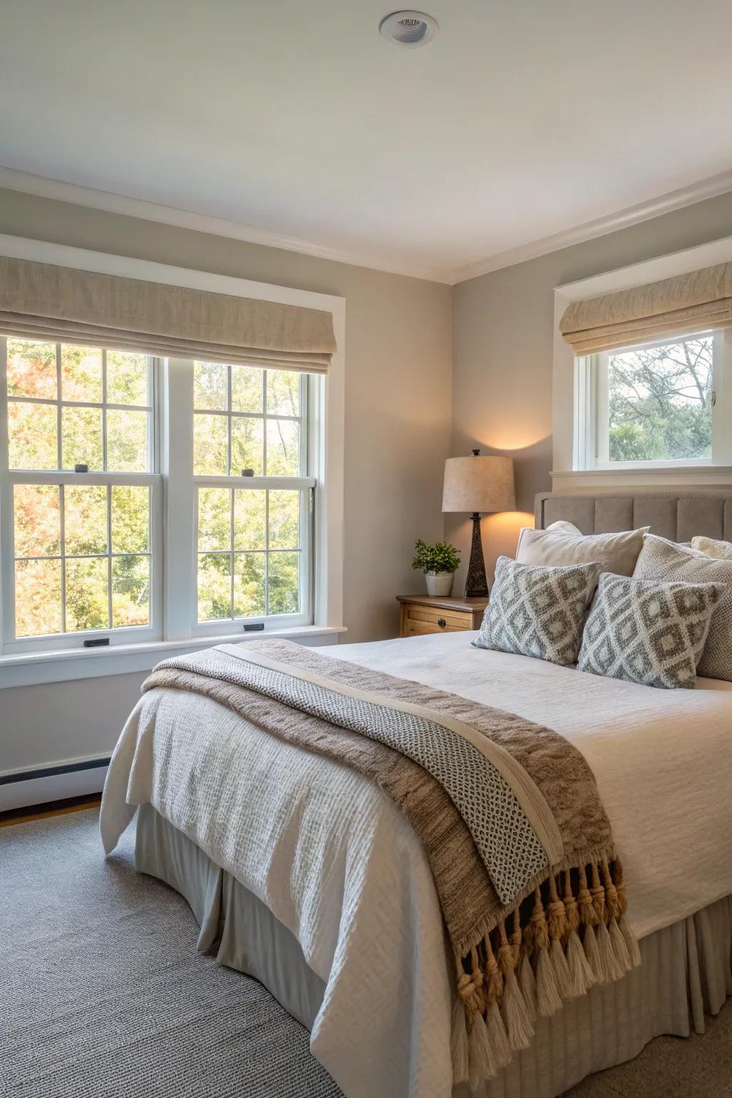 Permitting unaltered illumination engenders an open and enticing area.