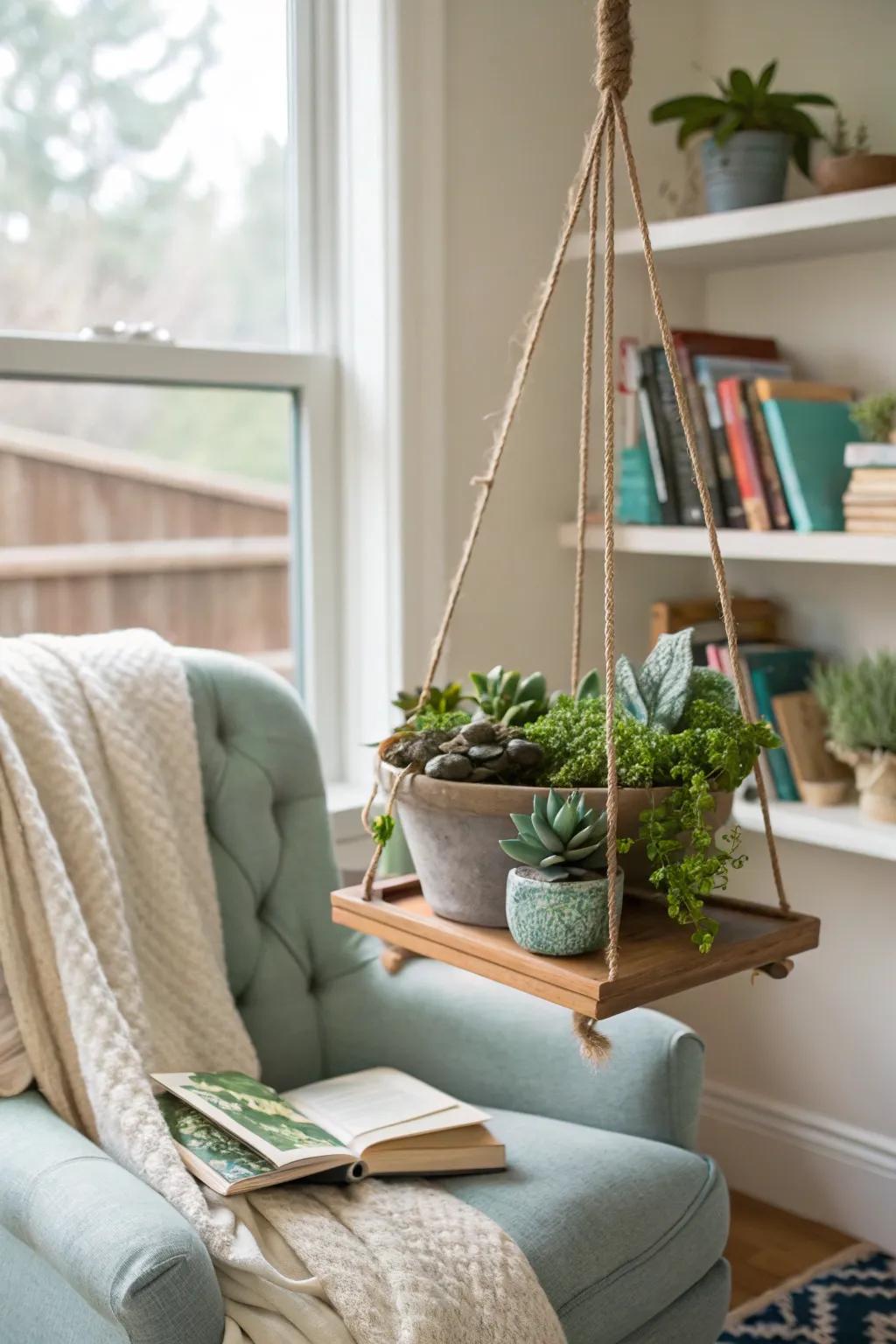 Infuse character with a DIY succulent ledge.