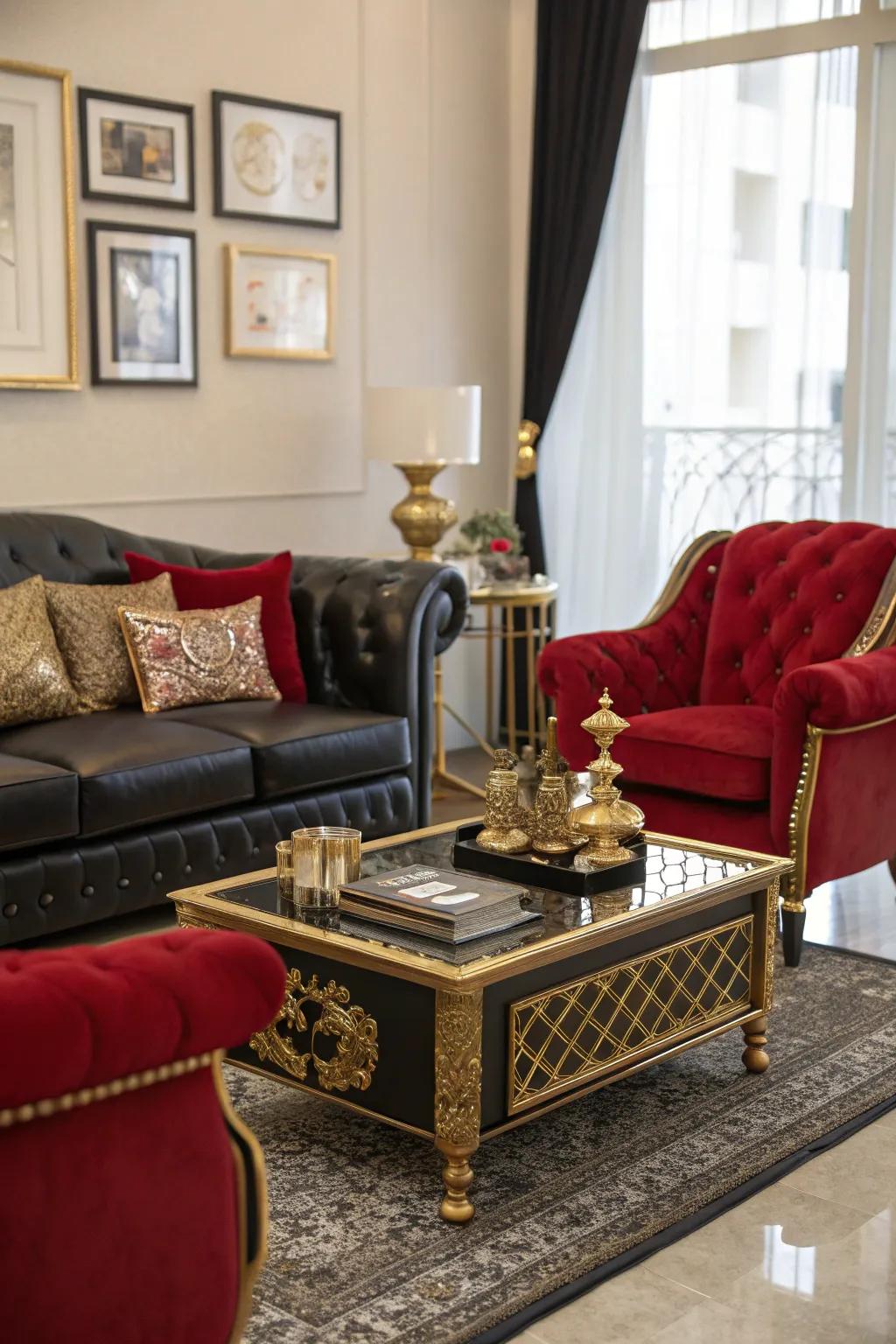 Metallics add a touch of glamour.