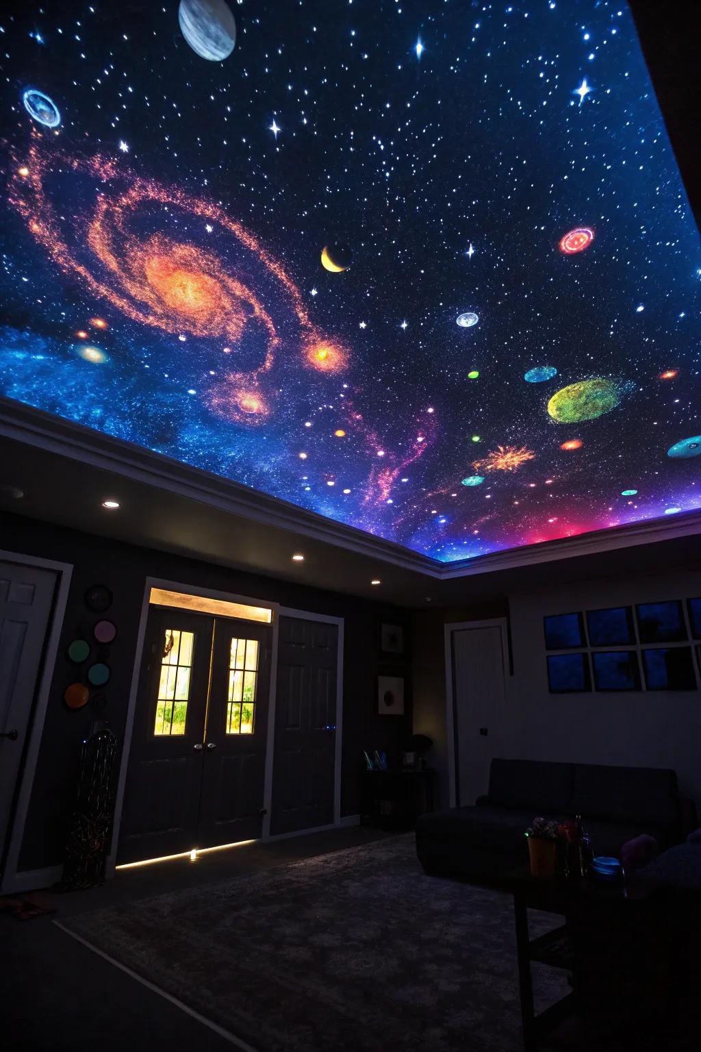 Celestial murals make you feel like sleeping under the stars.