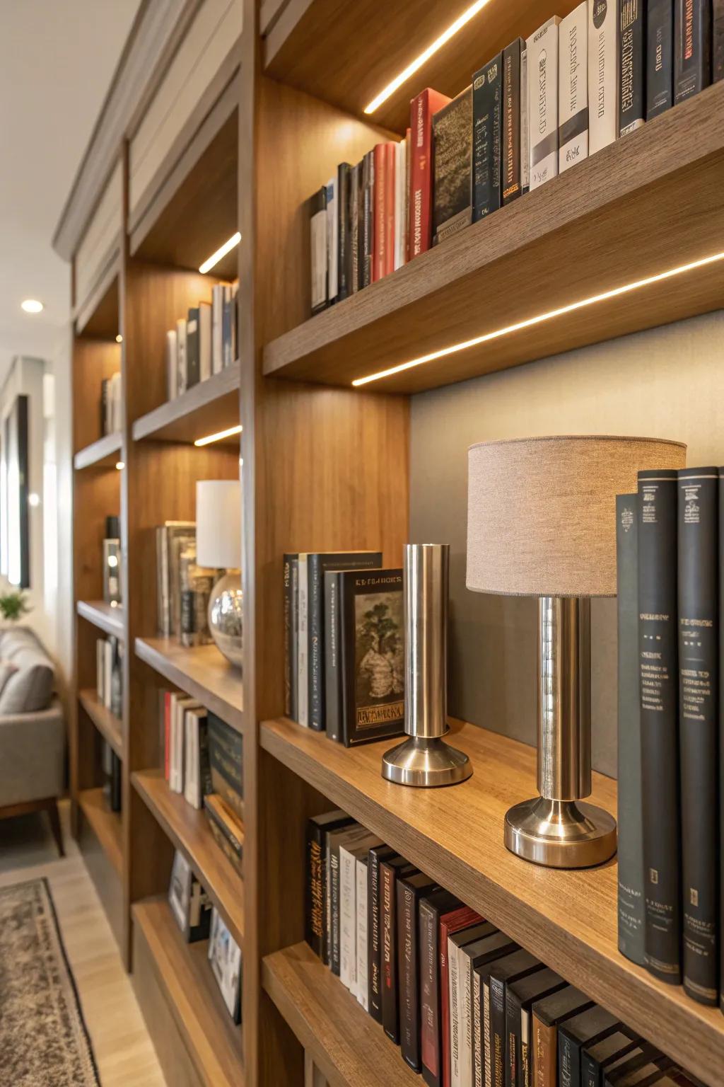 Book dividers imparting shimmer to any library.