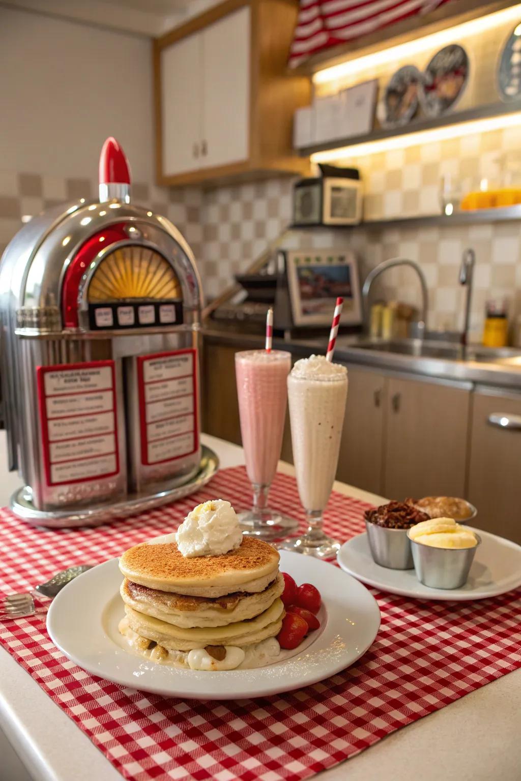 Step back into history with a flashback diner scene.