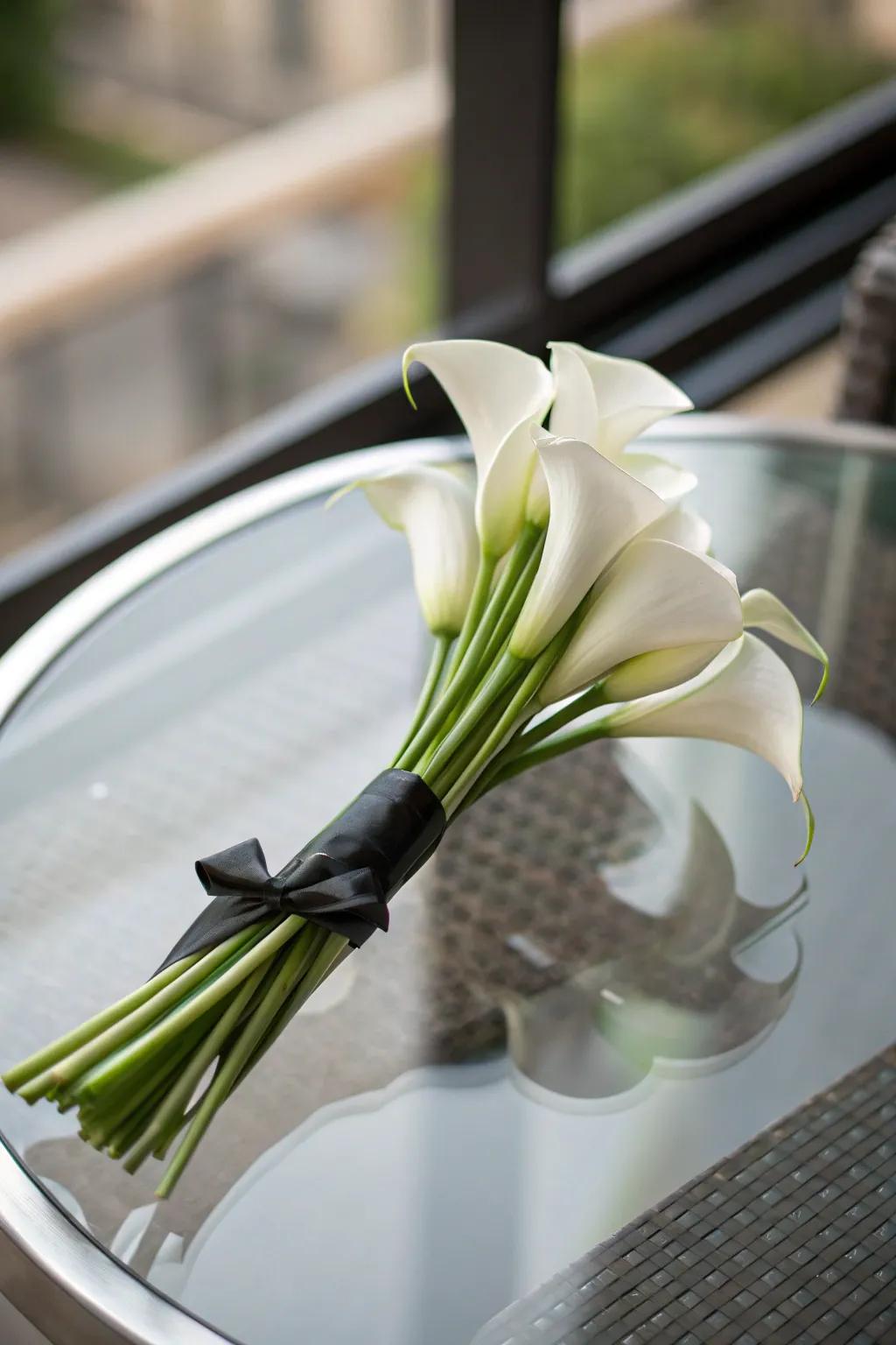 A minimalist bouquet that exudes sophistication and simplicity.