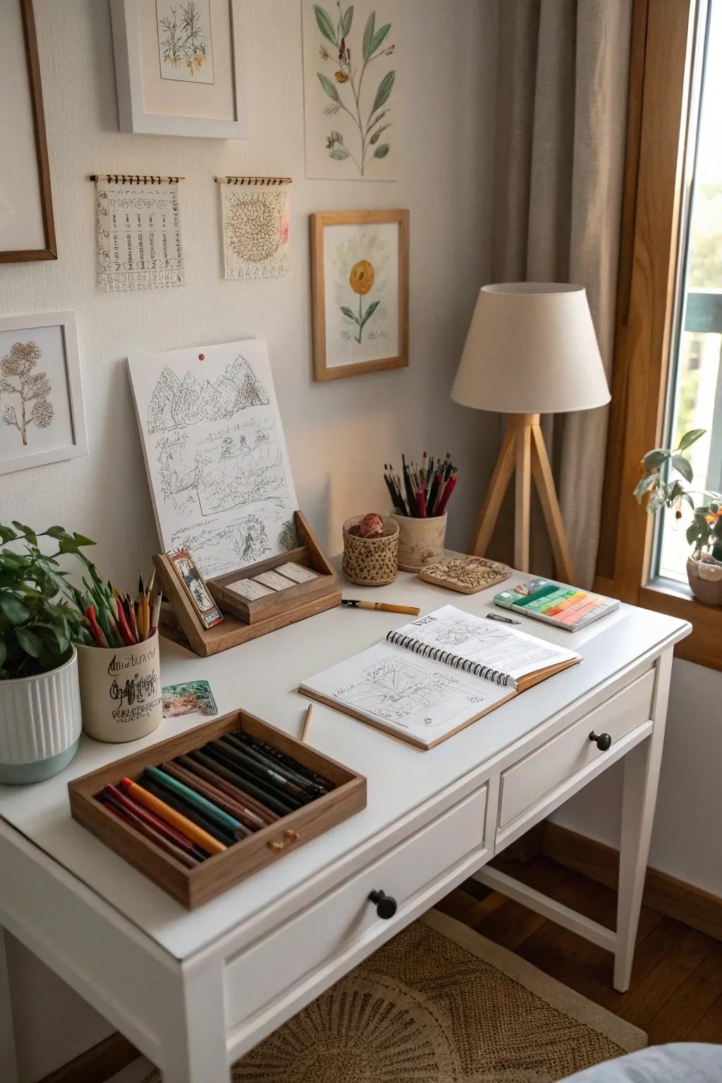 Express your creativity in your tranquil corner.