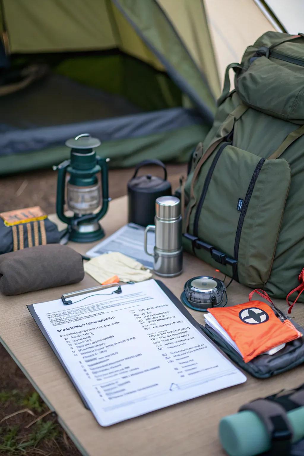 Maintain order via a comprehensive camping inventory.