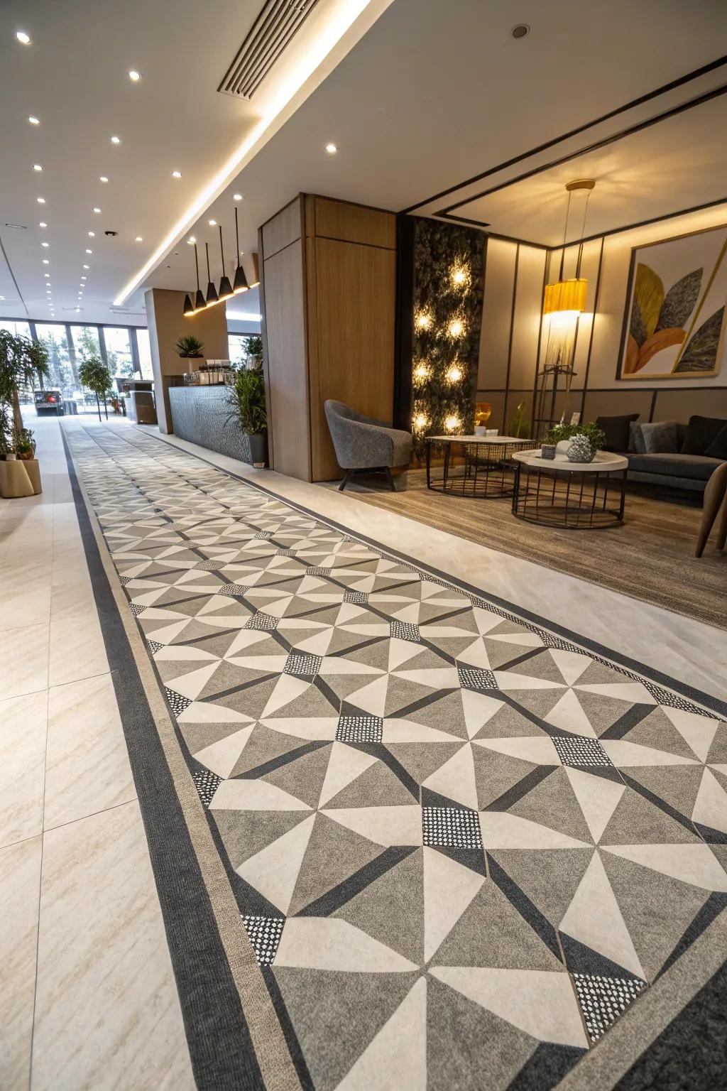 Geometric motifs making a declaration