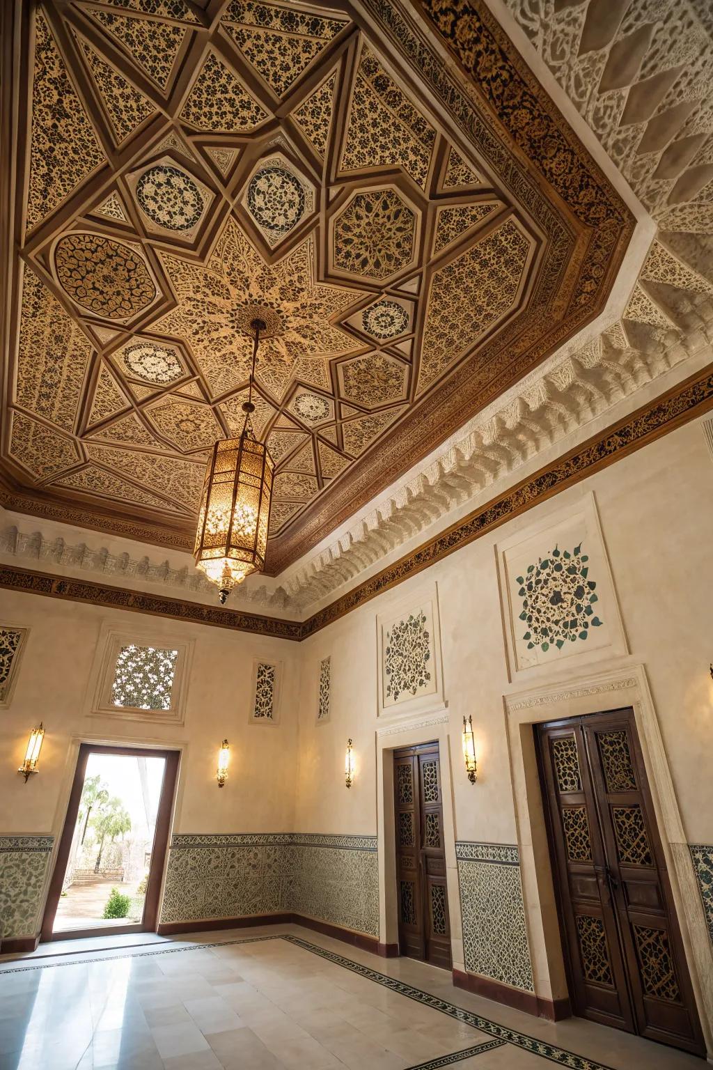 A locale exhibiting audacious geometric compositions injecting a contemporary inclination.