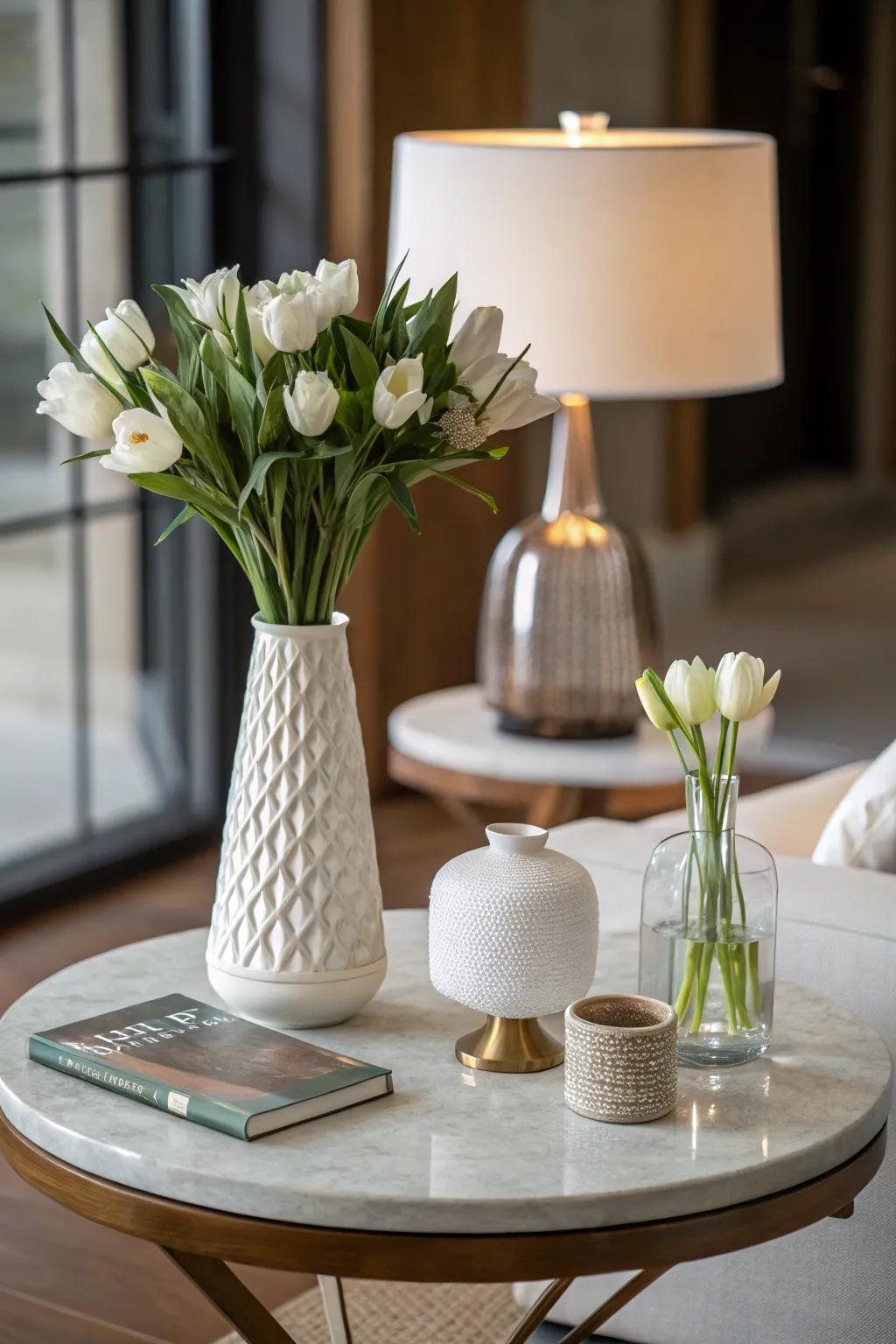 Minimalistic decor provides a pristine and refined visual.