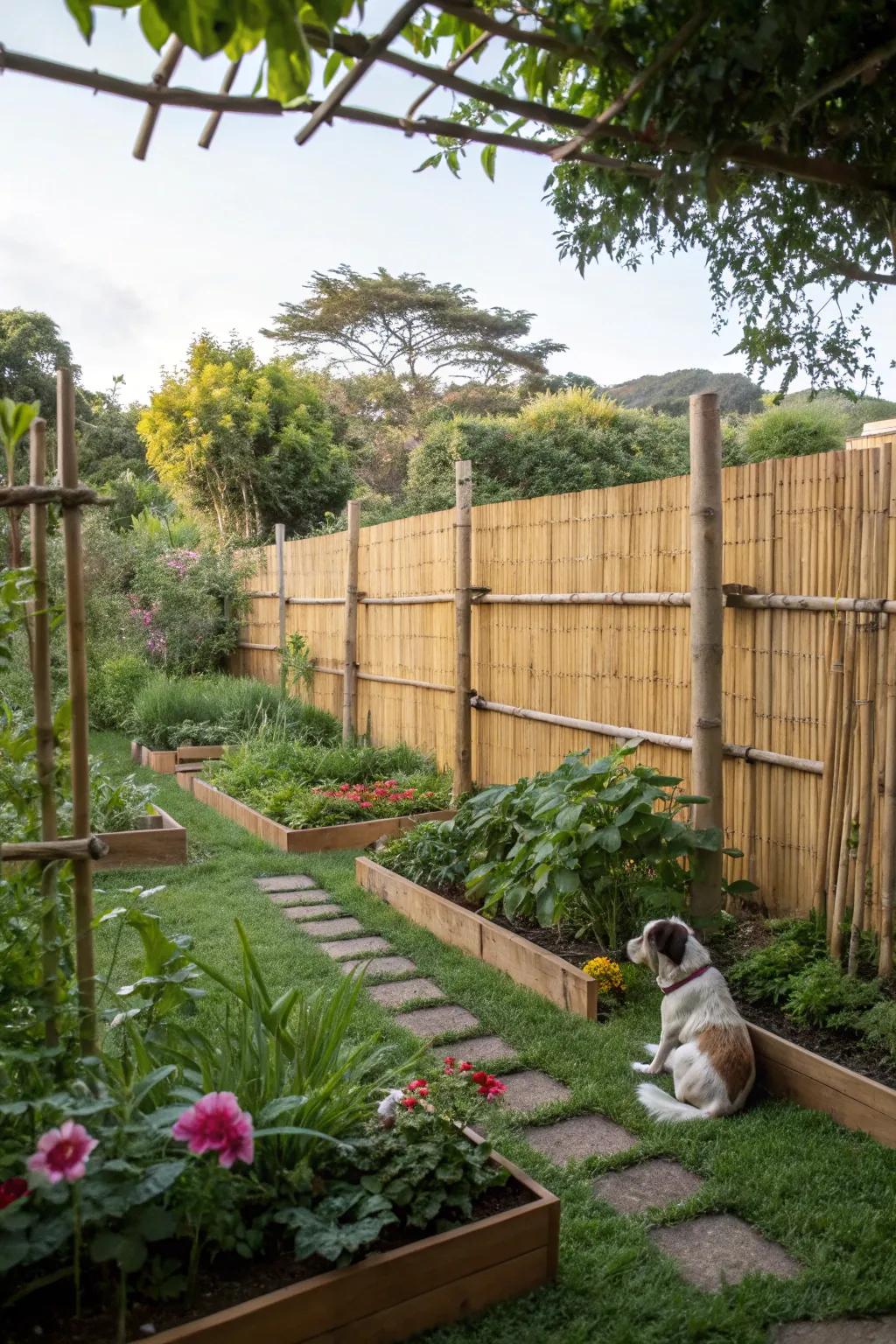 Cane fencing delivers an eco-friendly and stylish solution for canine containment.